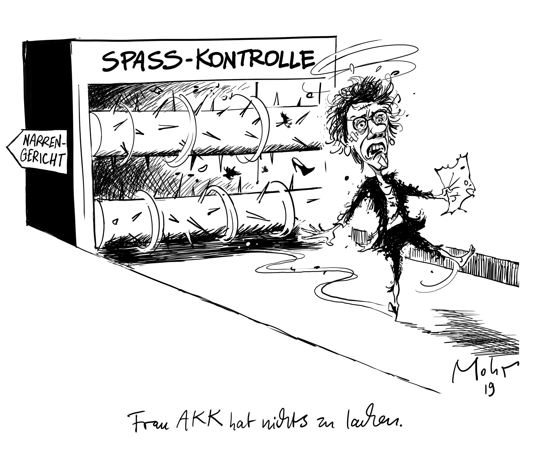 Frau AKK hat nichts zu lachen.