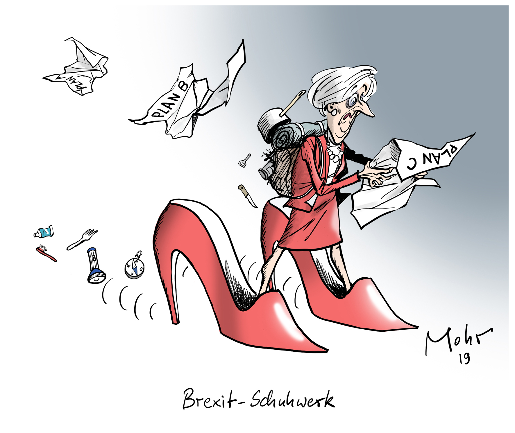 Brexit-Schuhwerk