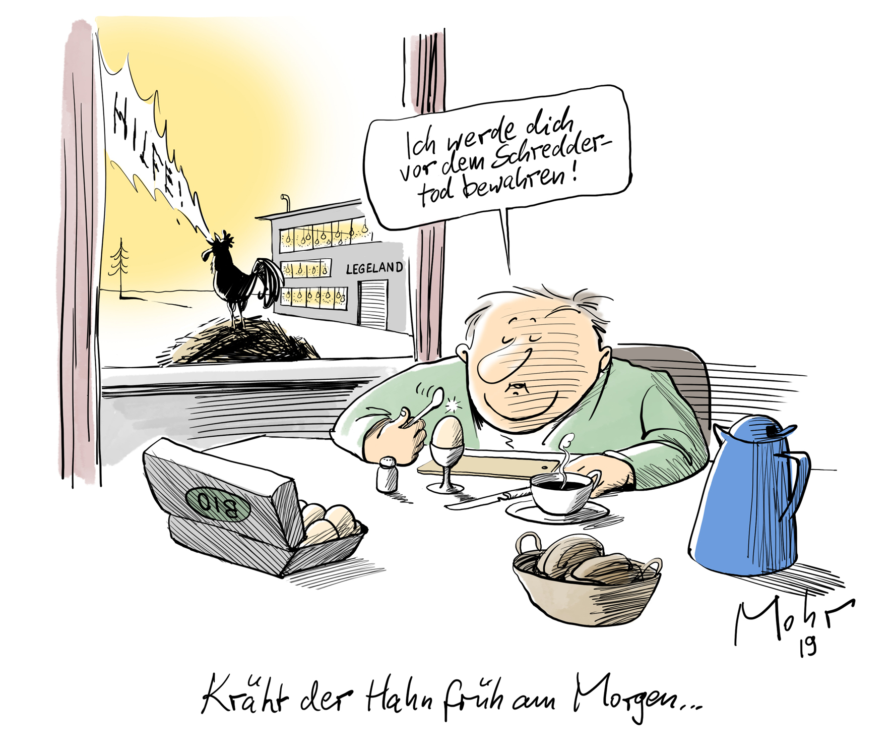 Kräht der Hahn früh am Morgen...