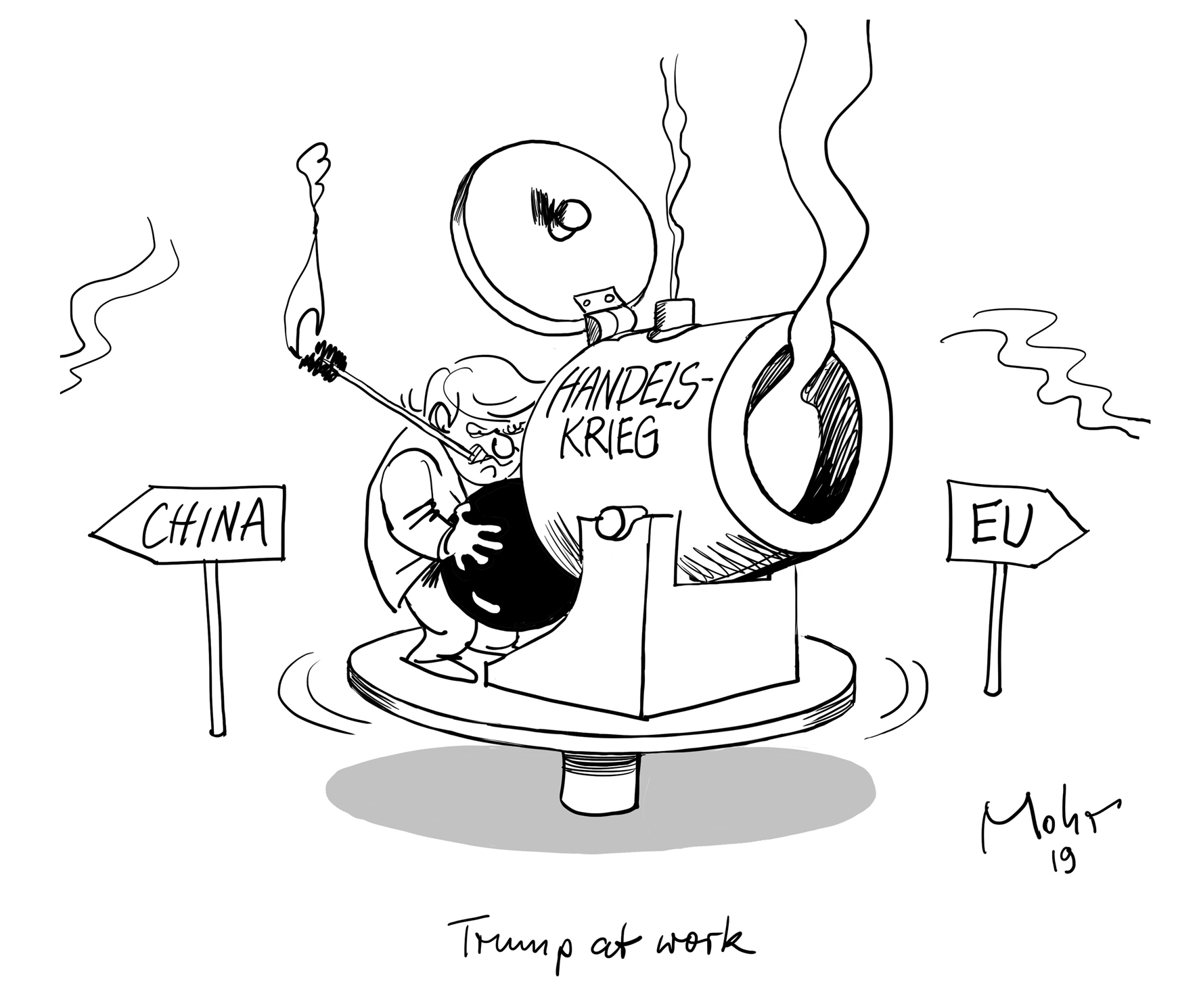 Trump at work