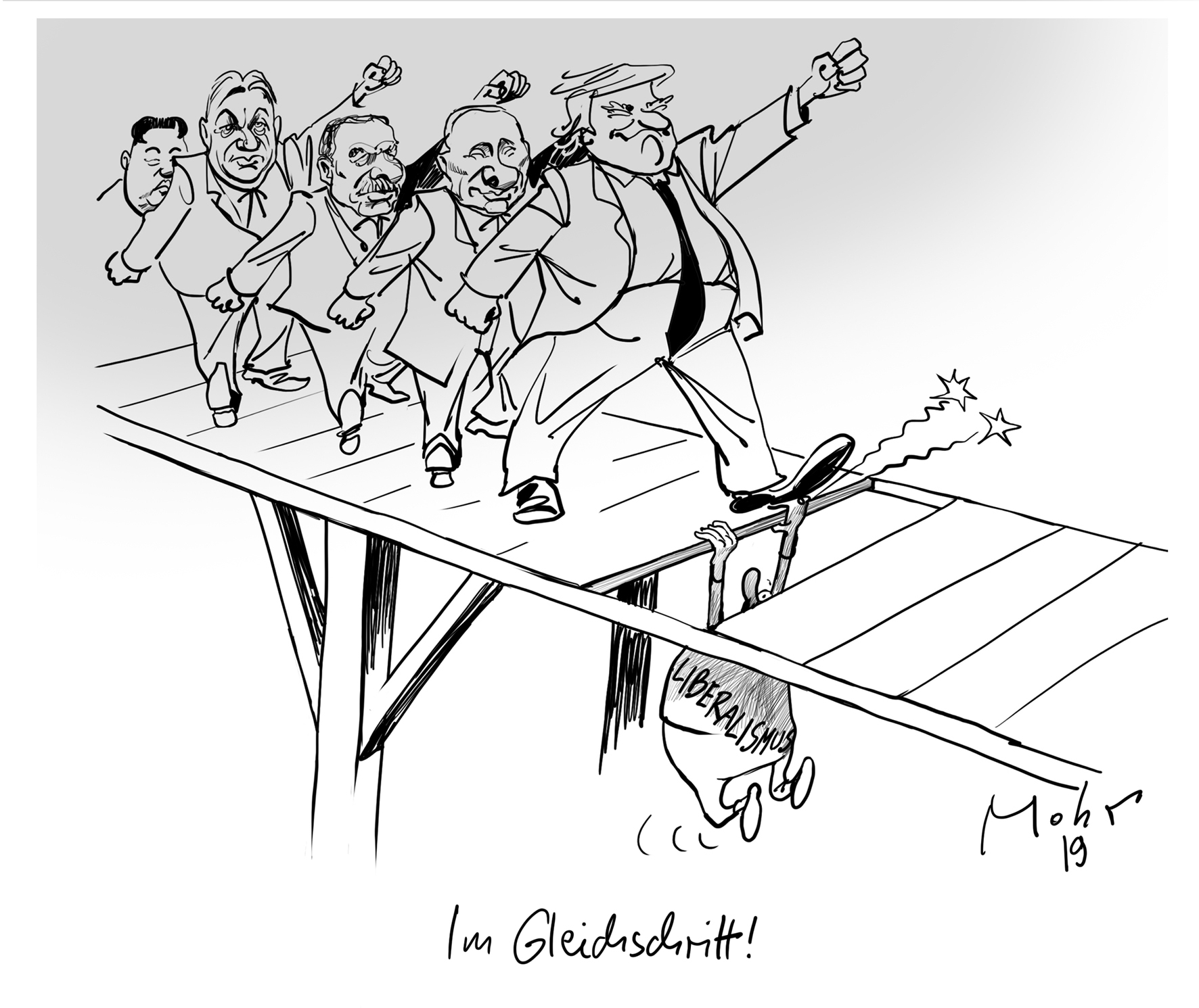 Im Gleichschritt!