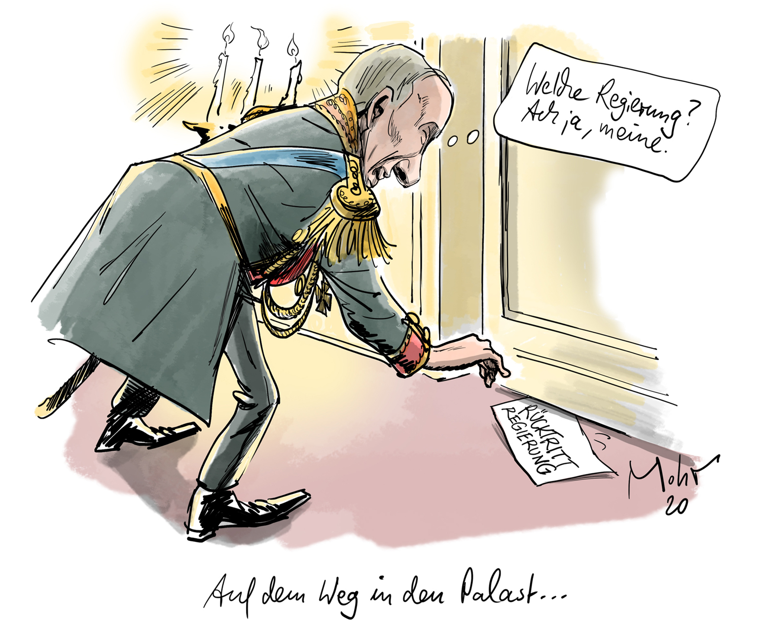 Auf dem Weg in den Palast...