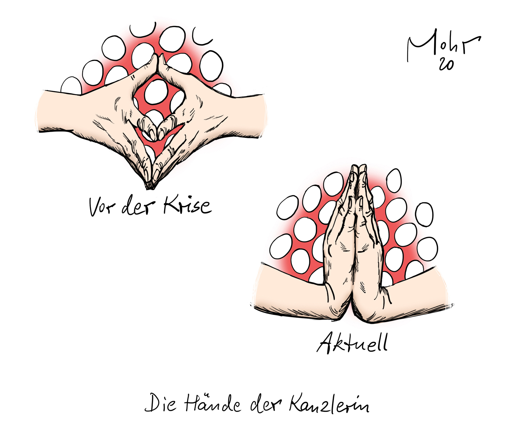 Die Hände der Kanzlerin