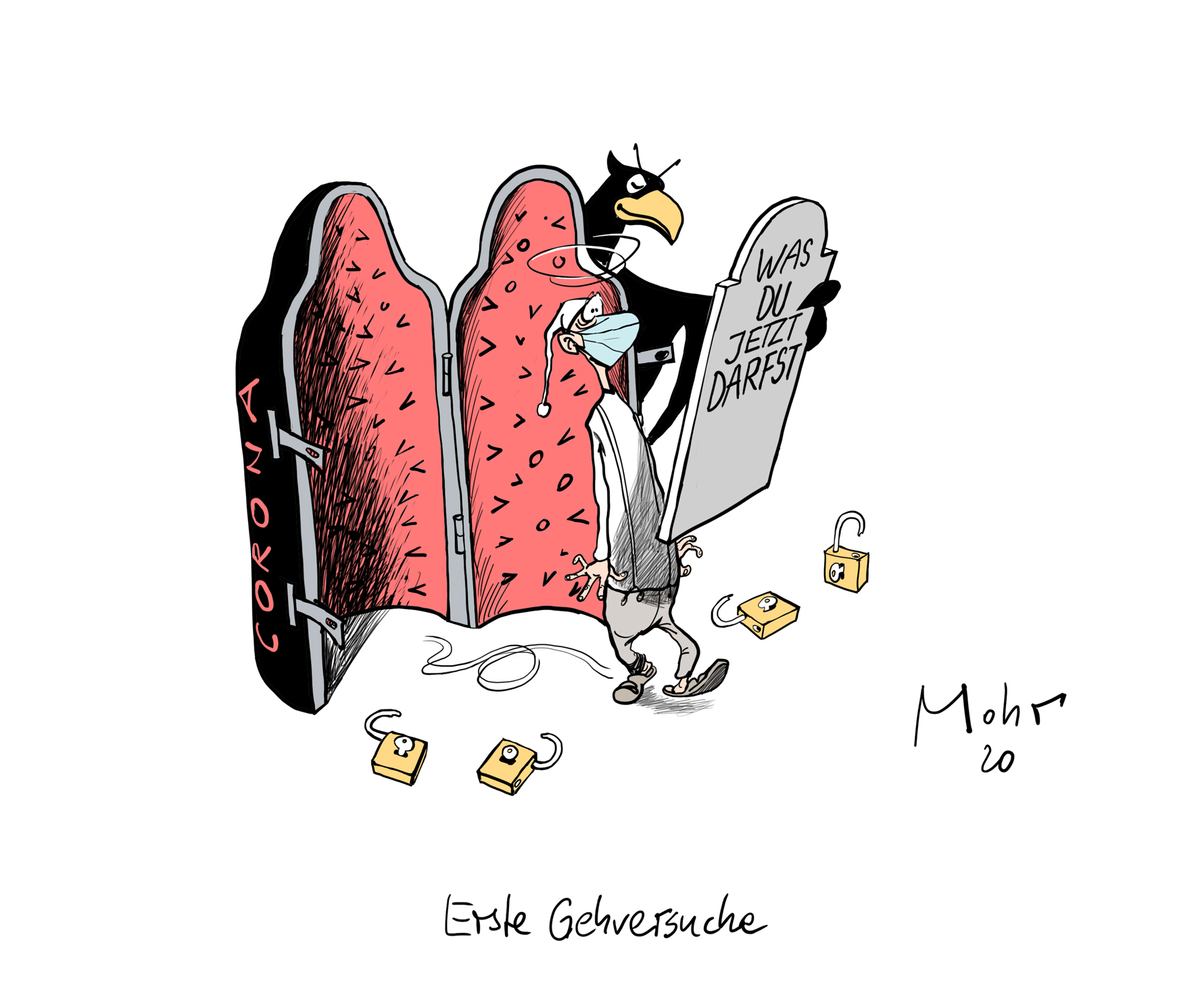 Erste Gehversuche
