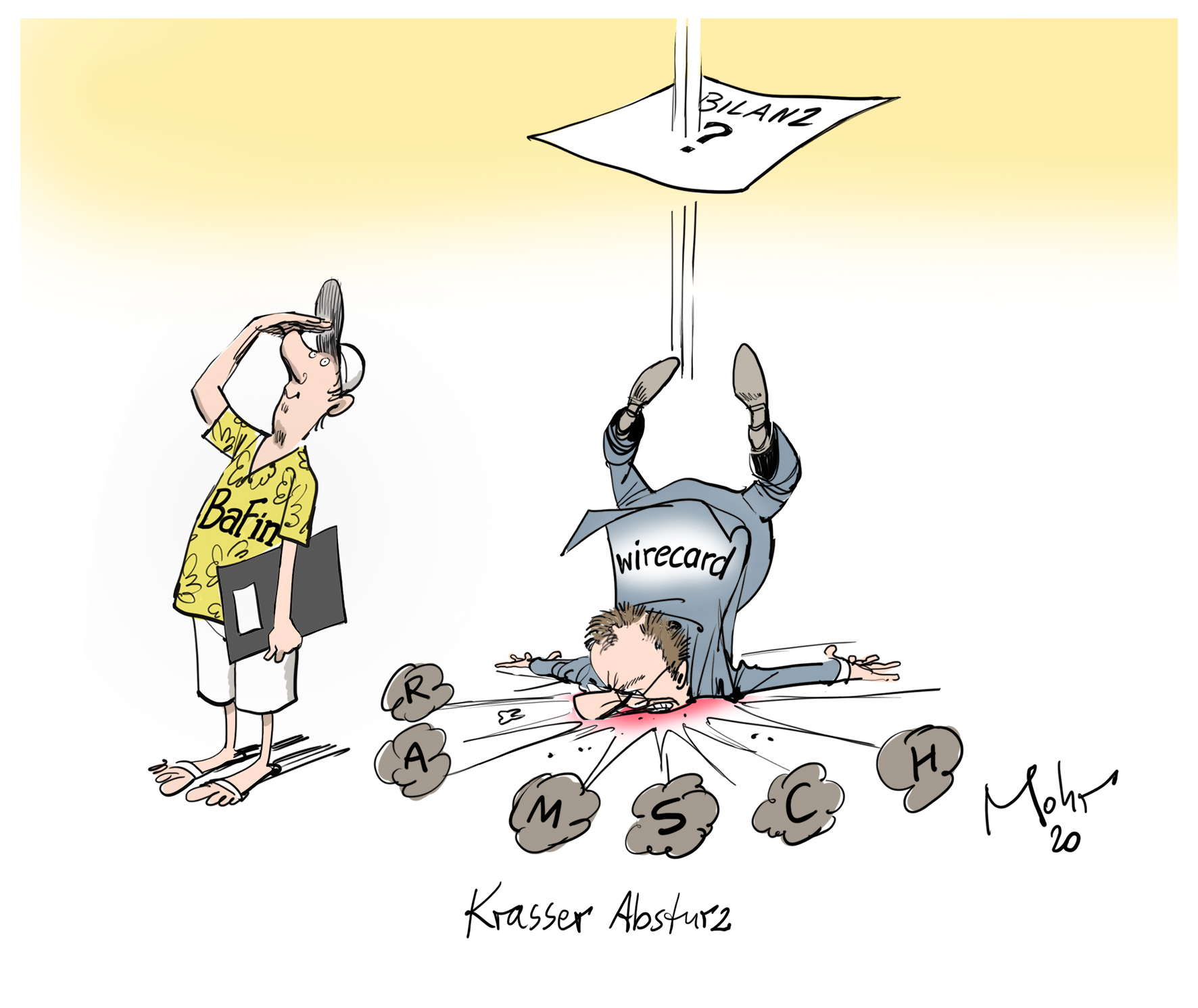 Krasser Absturz
