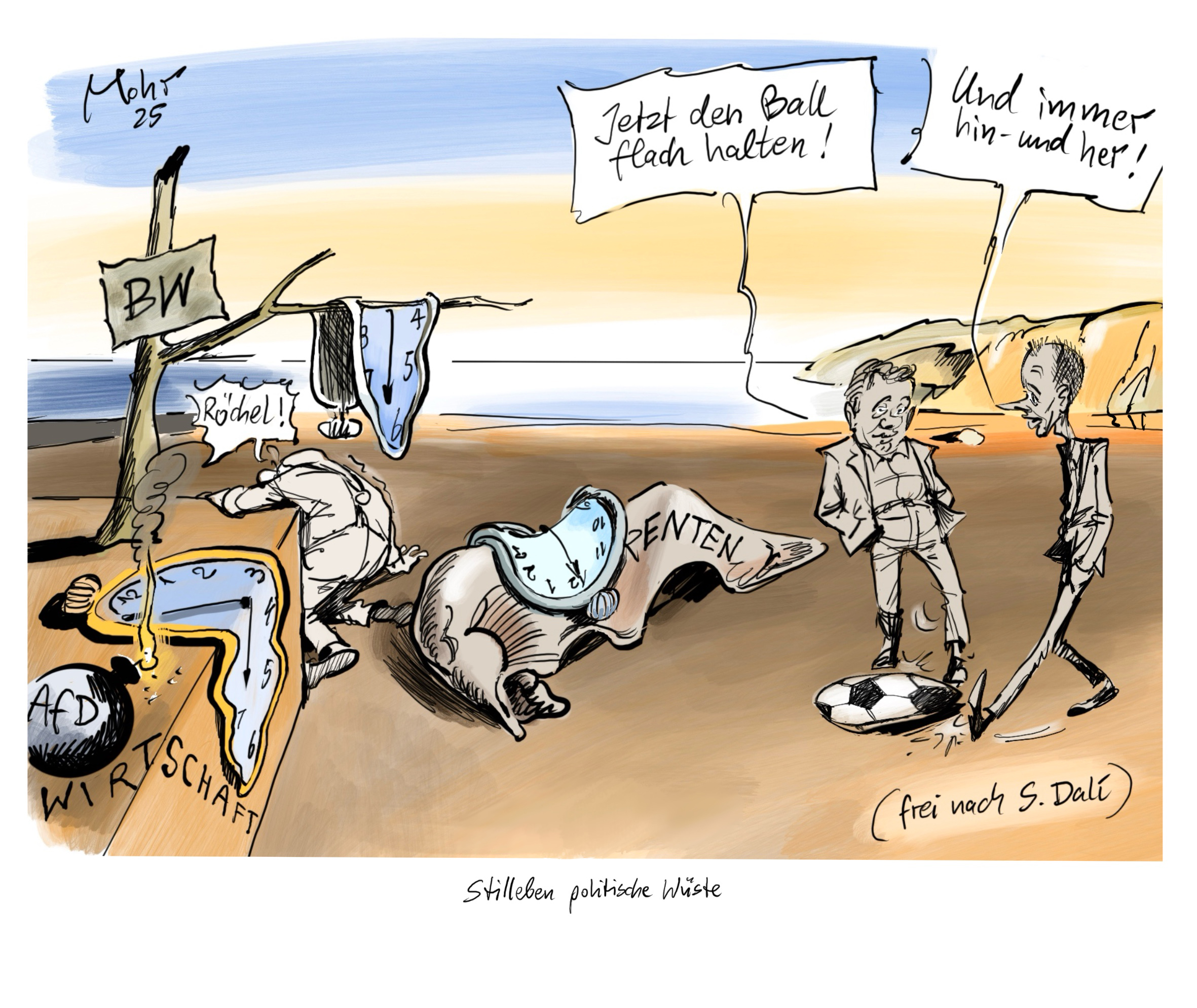 Stillleben politische Wüste