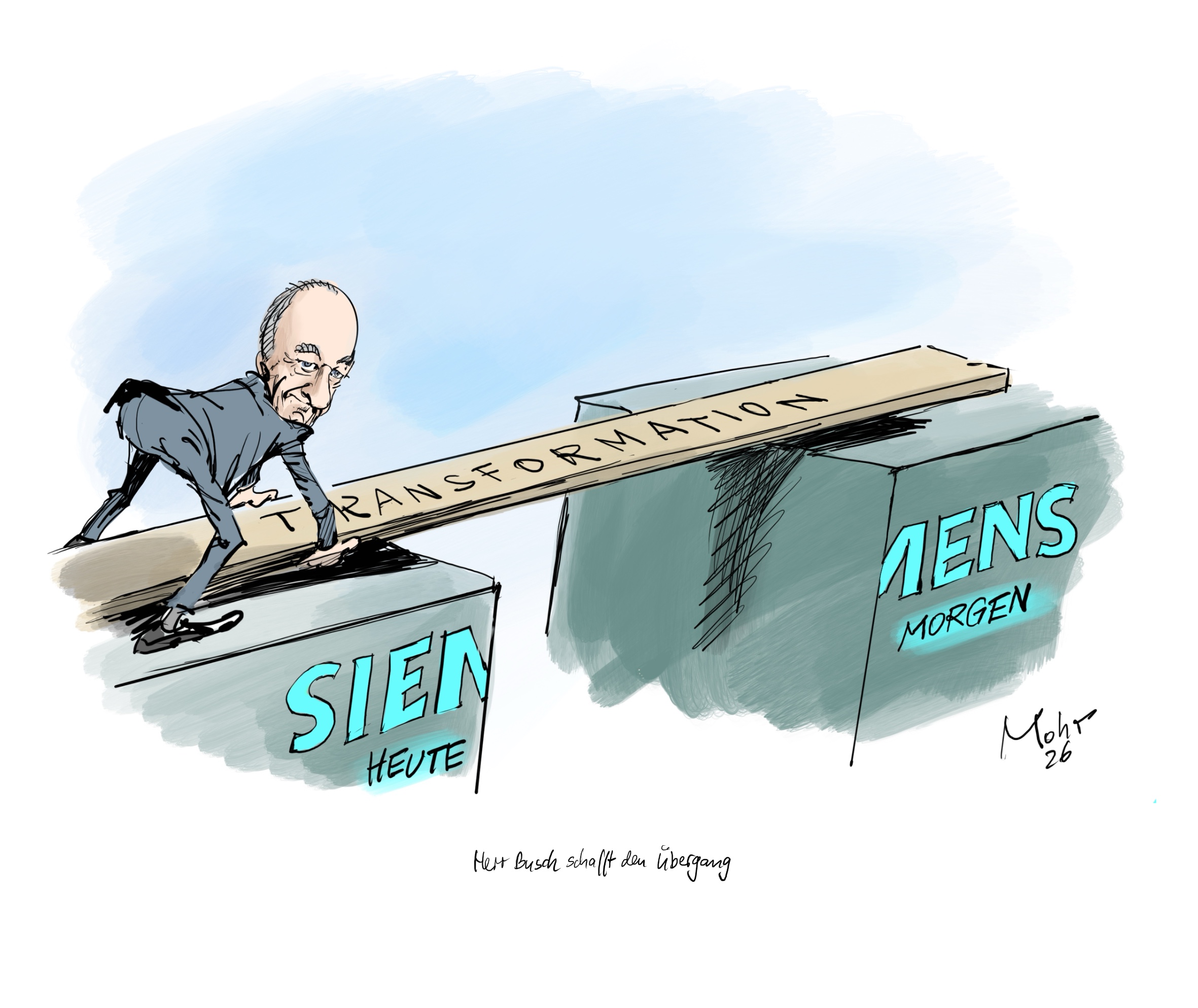 Herr Busch schafft den Übergang